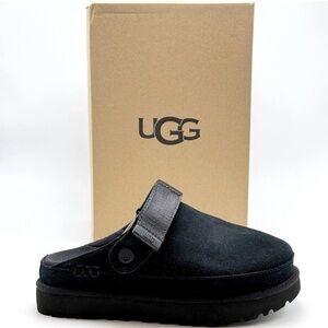 UGG Goldenstar Clogs Black Suede Slip-On Shoes